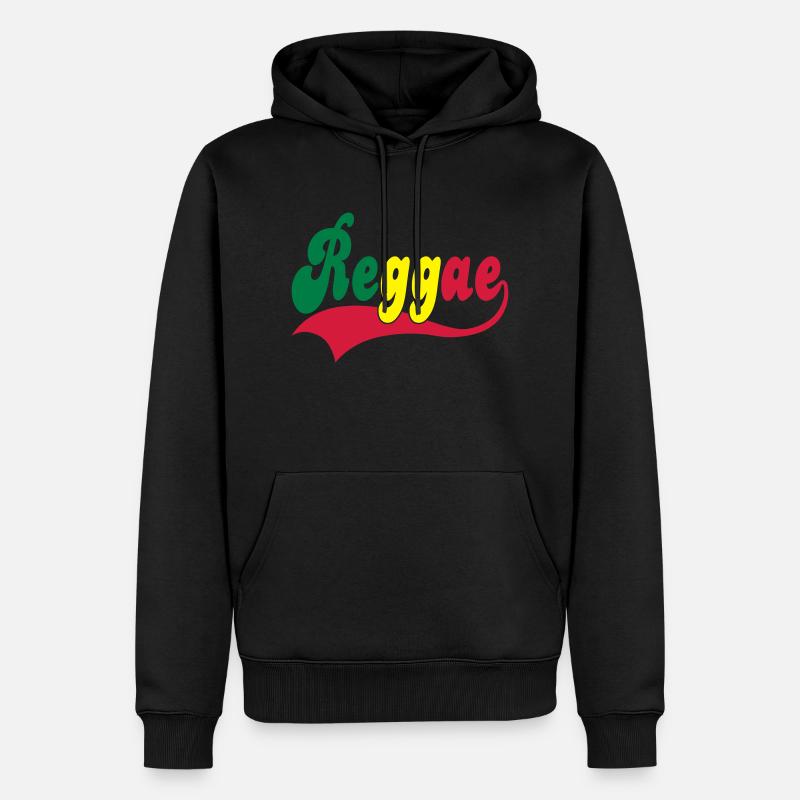 Reggae - Männer Premium Bio Hoodie - Schwarz