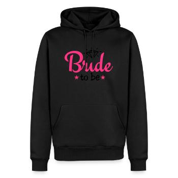 bride to be with diamond 2c - Sweat à capuche Premium bio Homme - noir - Devant - Nico (187cm)