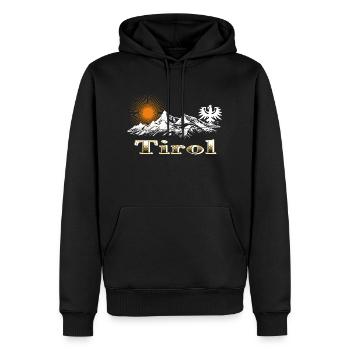Tiroler Berge - Männer Premium Bio Hoodie - Schwarz - Vorne - Nico (187cm)