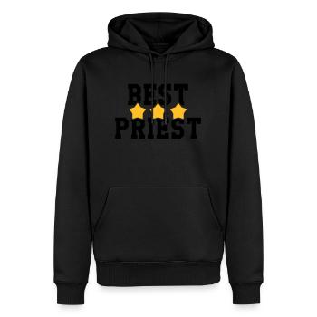 chrétien / prêtre / catholique / religion - Sweat à capuche Premium bio Homme - noir - Devant - Nico (187cm)
