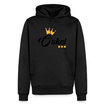 Onkel / Tante / Vetter / Cousin / Kusine - Männer Premium Bio Hoodie - Schwarz - Vorne - Nico (187cm)