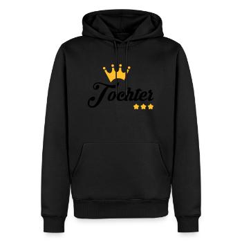 Fils / Fille / Petit-Fils / Petite-Fille - Sweat à capuche Premium bio Homme - noir - Devant - Nico (187cm)