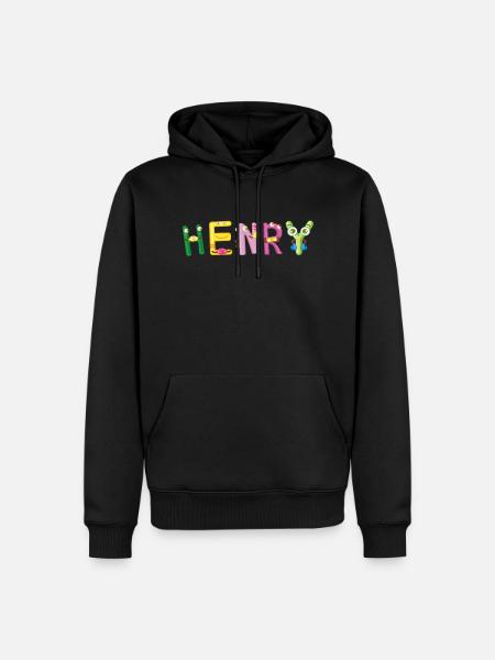 Henry - Männer Premium Bio Hoodie - Schwarz