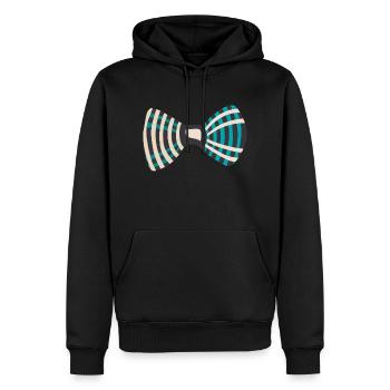 noeud papillon 904_k - Sweat à capuche Premium bio Homme - noir - Devant - Nico (187cm)