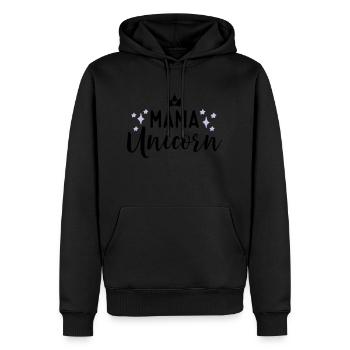 Unicorn - Männer Premium Bio Hoodie - Schwarz - Vorne - Nico (187cm)