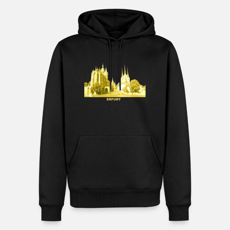 Cathédrale de Thuringe Erfurt Severikirche - Sweat à capuche Premium bio Homme - noir