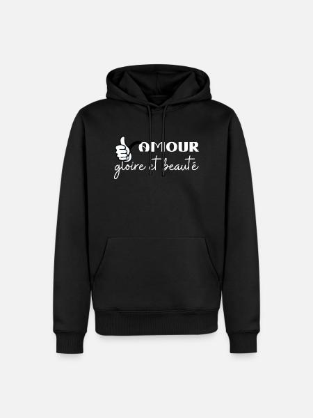 Amour gloire et beauté 2 - Sweat à capuche Premium bio Homme - noir