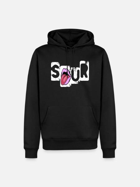 SOUR - Sweat à capuche Premium bio Homme - noir