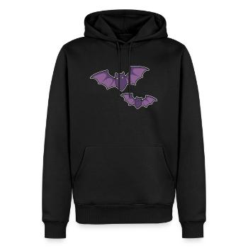 Fledermäuse - Männer Premium Bio Hoodie - Schwarz - Vorne - Nico (187cm)
