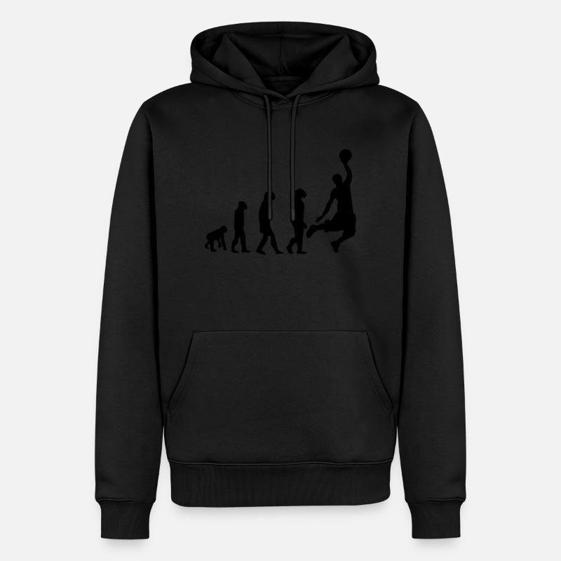 évolution basket - Sweat à capuche Premium bio Homme - noir
