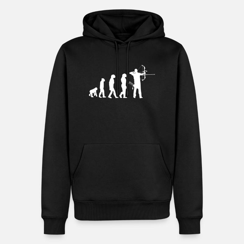 Evolutionsbogen - Männer Premium Bio Hoodie - Schwarz