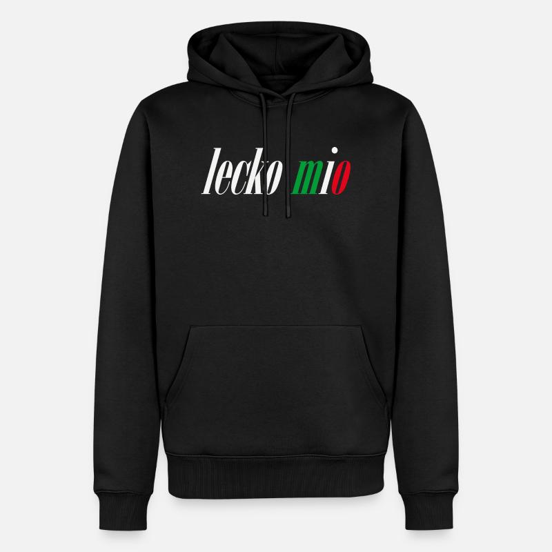 lecko mio - Männer Premium Bio Hoodie - Schwarz