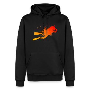 Plongée sous-marine pour hommes Plongée libre Plongée - Sweat à capuche Premium bio Homme - noir - Devant - Nico (187cm)