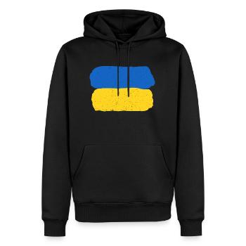 Stay with Ukraine - Männer Premium Bio Hoodie - Schwarz - Vorne - Nico (187cm)
