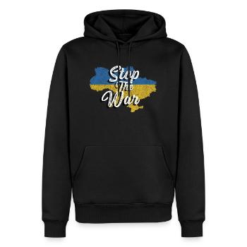 Arrêtez la guerre Poison activiste pacifique - Sweat à capuche Premium bio Homme - noir - Devant - Nico (187cm)