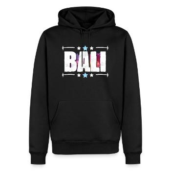 Bali - Men’s Premium Organic Hoodie - black - Front - Nico (187cm)