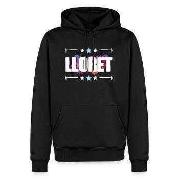 Lloret De Mar - Männer Premium Bio Hoodie - Schwarz - Vorne - Nico (187cm)