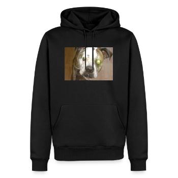 Süßer Hund mit Ball - Männer Premium Bio Hoodie - Schwarz - Vorne - Nico (187cm)