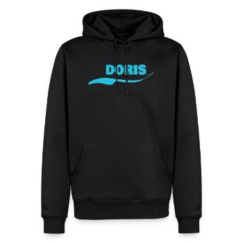 Namensschild Doris - Männer Premium Bio Hoodie - Schwarz - Vorne - Nico (187cm)