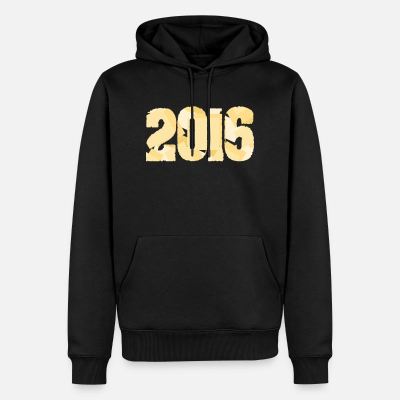 2016 - Männer Premium Bio Hoodie - Schwarz