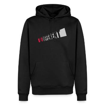 Soyez différent Logo Design - Sweat à capuche Premium bio Homme - noir - Devant - Nico (187cm)