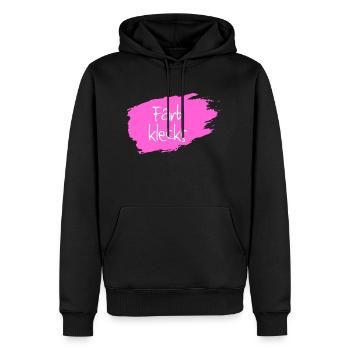 Farbklecks pink - Männer Premium Bio Hoodie - Schwarz - Vorne - Nico (187cm)