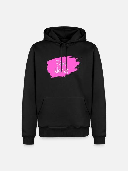Farbklecks pink - Männer Premium Bio Hoodie - Schwarz