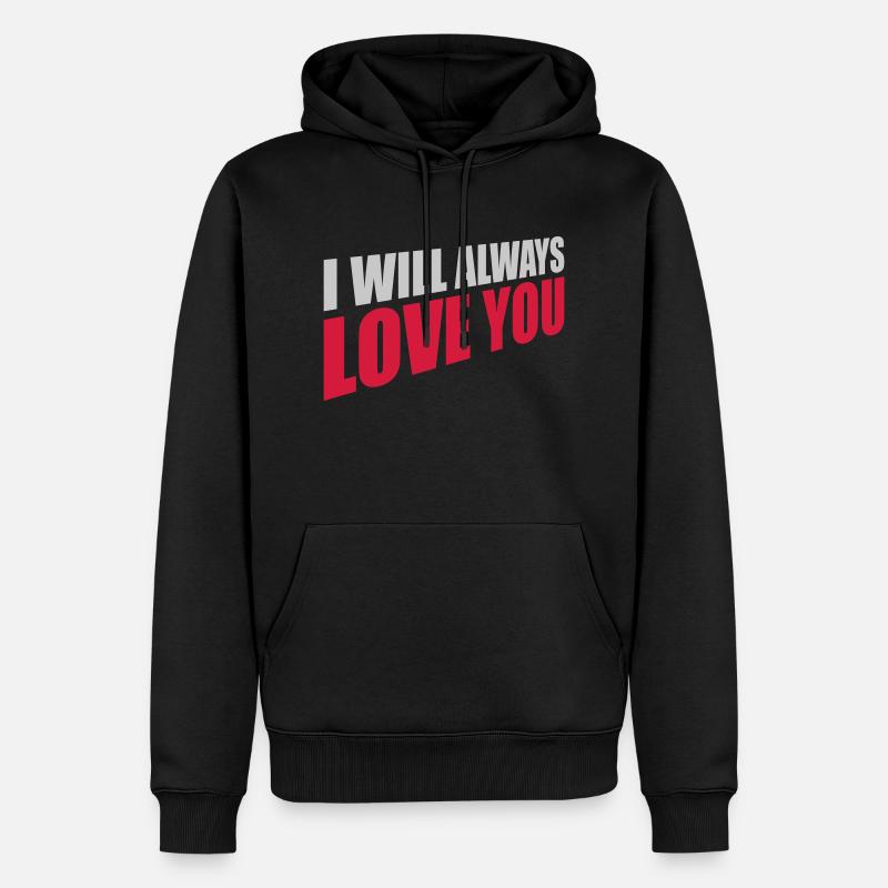 J’aimerai toujours - Sweat à capuche Premium bio Homme - noir