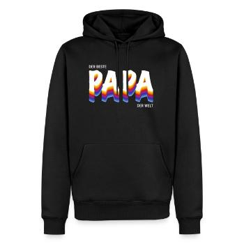 Der beste Papa der Welt - Männer Premium Bio Hoodie - Schwarz - Vorne - Nico (187cm)