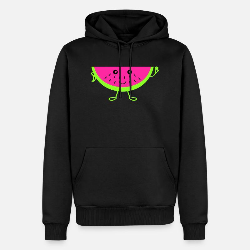 Melone - Männer Premium Bio Hoodie - Schwarz