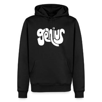 Genius - Men’s Premium Organic Hoodie - black - Front - Nico (187cm)
