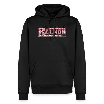 Exyu Balkan Rock Bosnien Kroatien Serbien - Männer Premium Bio Hoodie - Schwarz - Vorne - Nico (187cm)