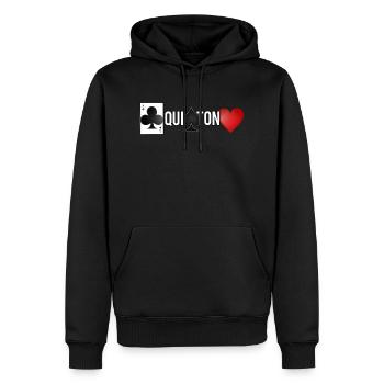 As De Trèfle qui pique - Sweat à capuche Premium bio Homme - noir - Devant - Nico (187cm)