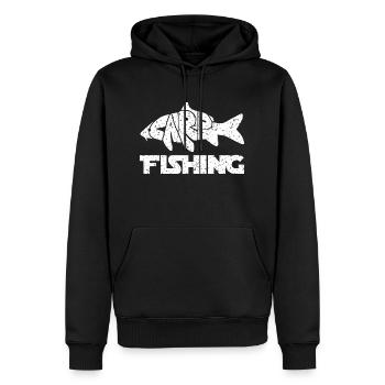 Carp Fishing - Karpfen Angeln - Männer Premium Bio Hoodie - Schwarz - Vorne - Nico (187cm)