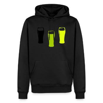 Beer Glasses - Men’s Premium Organic Hoodie - black - Front - Nico (187cm)