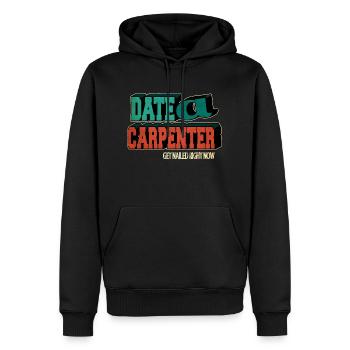 lumber wood plumber chainsaw fun jokes - Männer Premium Bio Hoodie - Schwarz - Vorne - Nico (187cm)