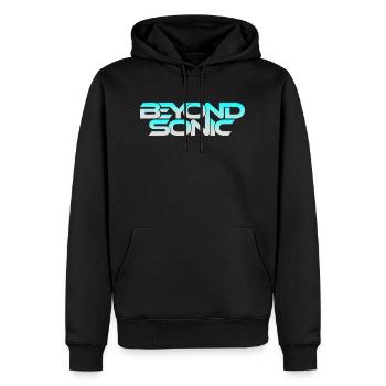 Fichier transparent - Sweat à capuche Premium bio Homme - noir - Devant - Nico (187cm)