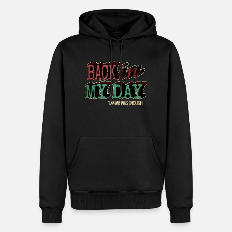 Computer Bday Fullstack Developer Programming - Men’s Premium Organic Hoodie - black