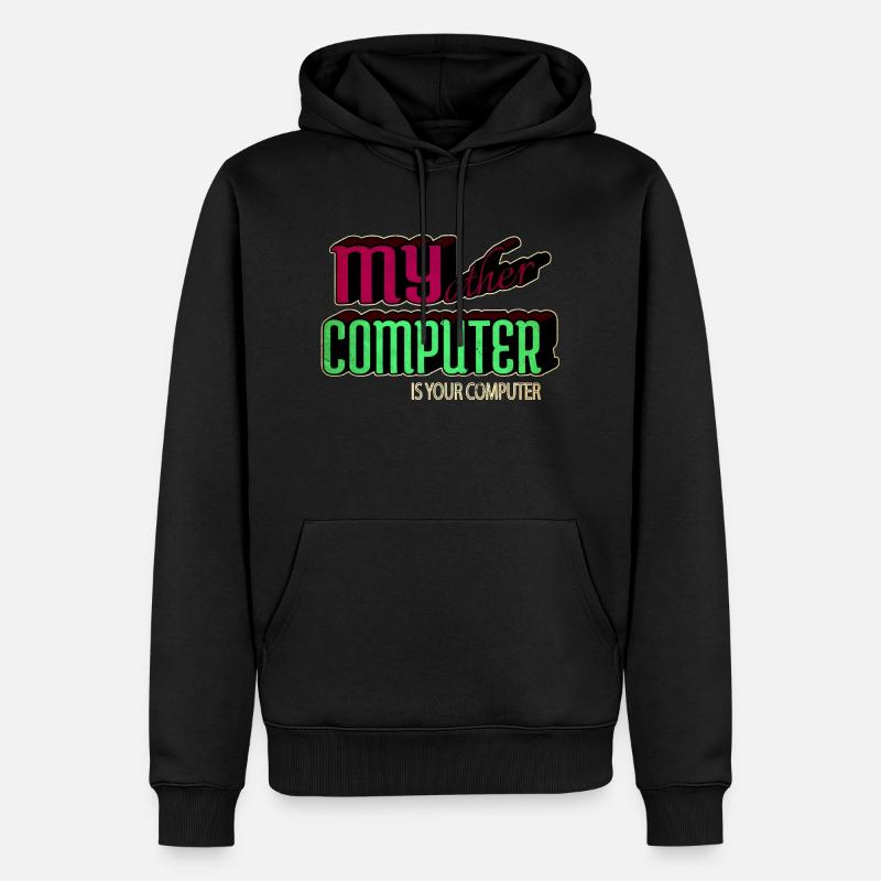 present hacking coding hacking computer - Männer Premium Bio Hoodie - Schwarz