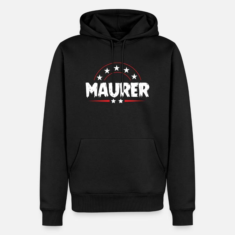Maurer Beruf - Männer Premium Bio Hoodie - Schwarz