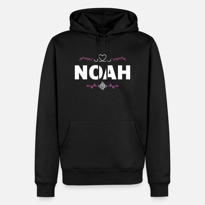 Noah - Männer Premium Bio Hoodie - Schwarz