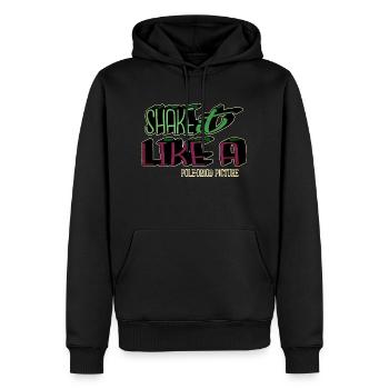 computer dino awkward present couples dinosaurs - Männer Premium Bio Hoodie - Schwarz - Vorne - Nico (187cm)