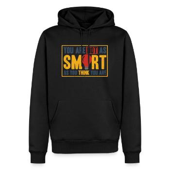 Irony Black Humor Sarcastic Gift - Men’s Premium Organic Hoodie - black - Front - Nico (187cm)