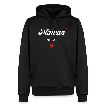 TMaman au top idée cadeau - Sweat à capuche Premium bio Homme - noir - Devant - Nico (187cm)