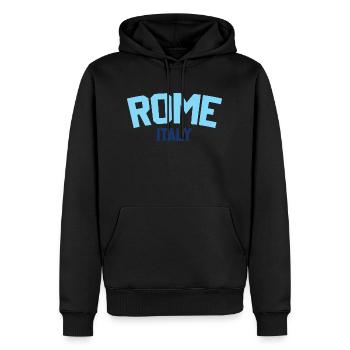 Rom Italien - Männer Premium Bio Hoodie - Schwarz - Vorne - Nico (187cm)