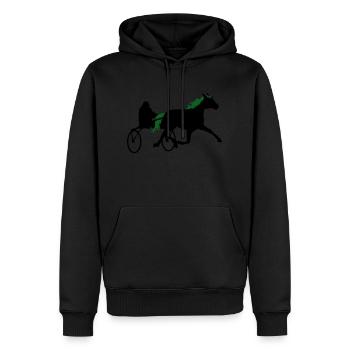 Sulki au trot - Sweat à capuche Premium bio Homme - noir - Devant - Nico (187cm)