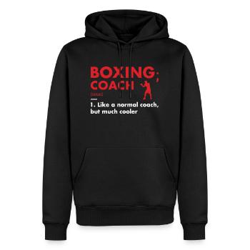 Sport Coach Definition Boxing - Men’s Premium Organic Hoodie - black - Front - Nico (187cm)