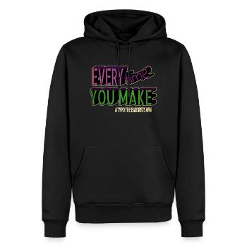 anniversary birthday present blogging funny quote - Männer Premium Bio Hoodie - Schwarz - Vorne - Nico (187cm)