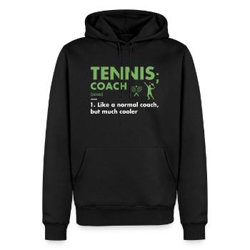 Sport Coach Definition Tennis - Männer Premium Bio Hoodie - Schwarz - Vorne - Nico (187cm)
