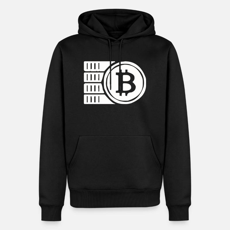 Bitcoin-Token - Männer Premium Bio Hoodie - Schwarz